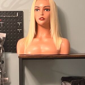 Blonde 16” 100% human hair wig
